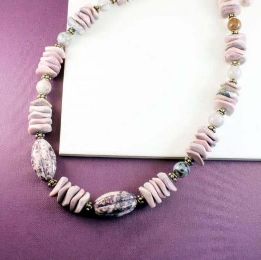 Crazy Lace Agate Necklace N-0124-f