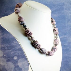 Crazy Lace Agate Necklace N-0124-g