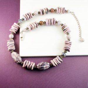 Crazy Lace Agate Necklace N-0124-h