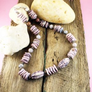 Crazy Lace Agate Necklace N-0124-i