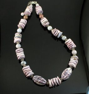 Crazy Lace Agate Necklace N-0124-j