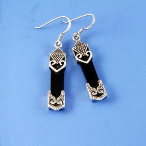 Onyx Celtic Earrings E-0141-a