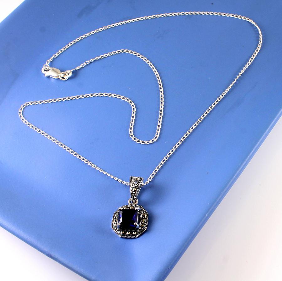 Sapphire-Marcasite-Pendant-N-0196