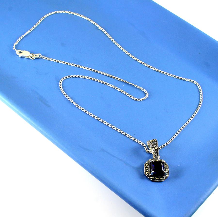 Sapphire-Marcasite-Pendant-N-0196