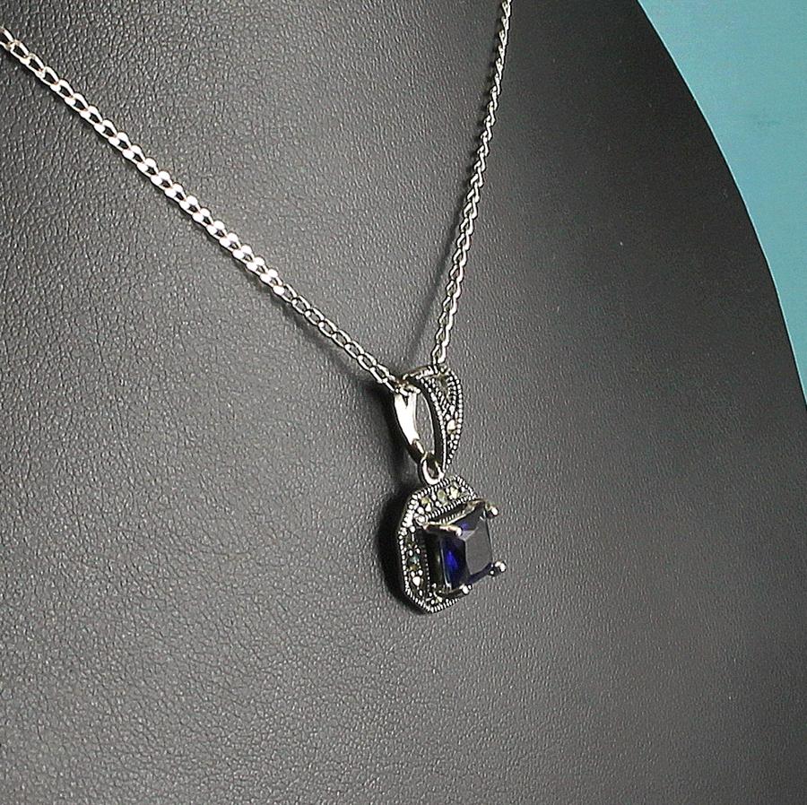 Sapphire-Marcasite-Pendant-N-0196