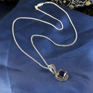 Sapphire-Marcasite-Pendant-N-0196
